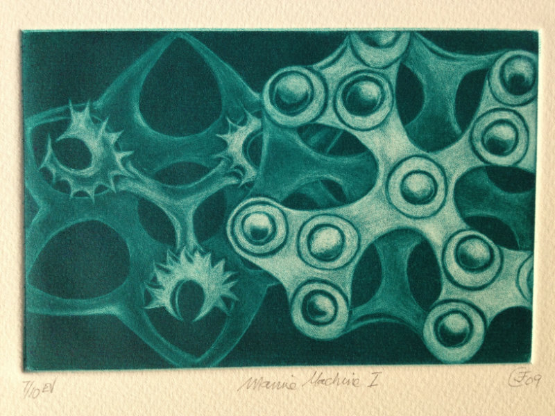 Marine Machine 1 - Mezzotint Landscape Form
